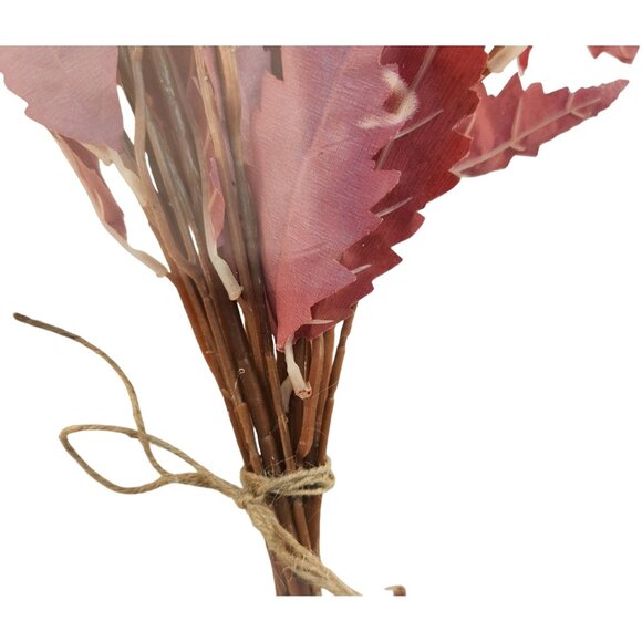 Artificial Burgundy Leaf Stem Bundle For Décor Arrangements Fall Floral Displays - Picture 6 of 16